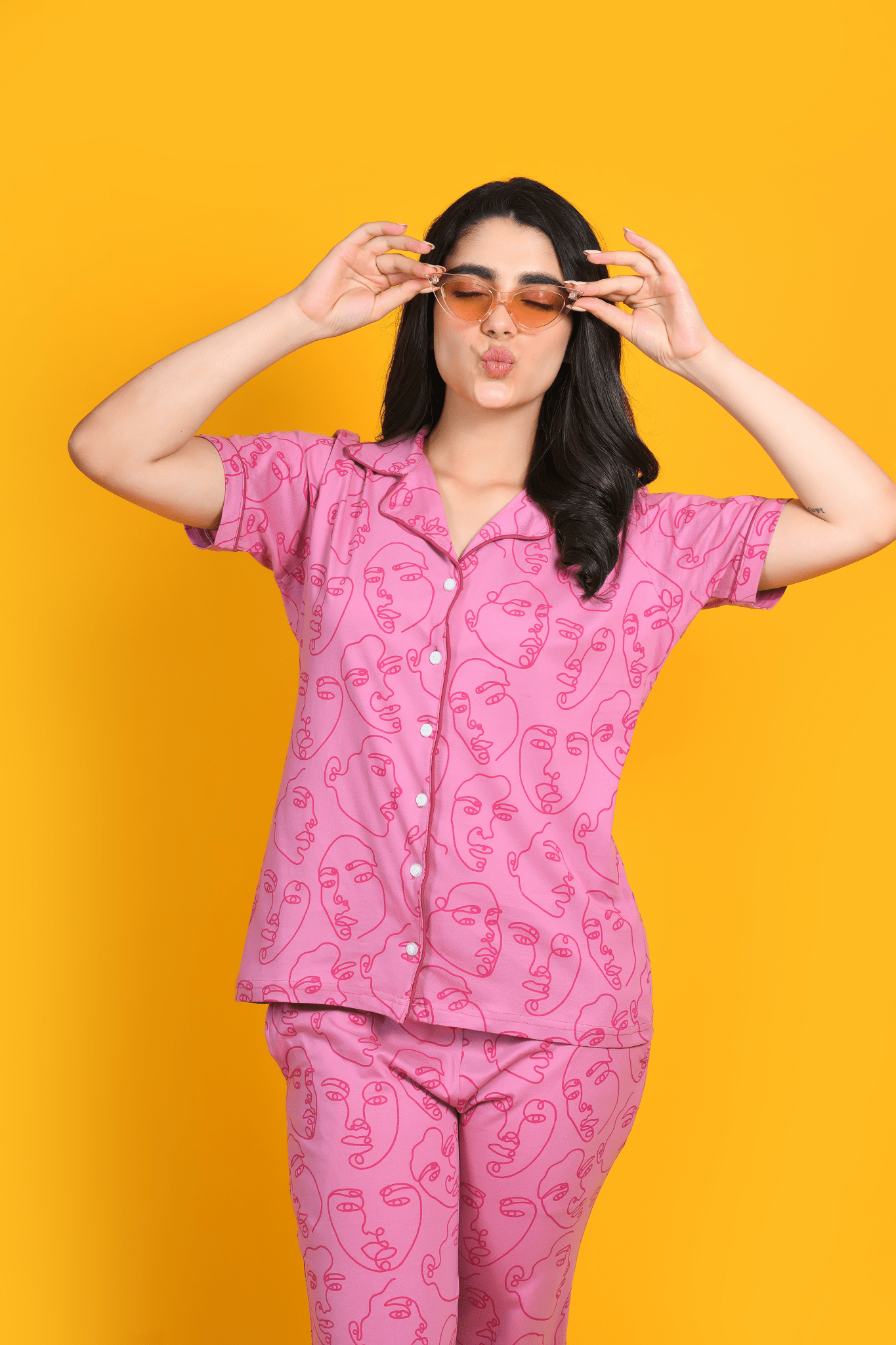 Shop Face Print Nightsuits and Pyjama Sets for Women NapStory