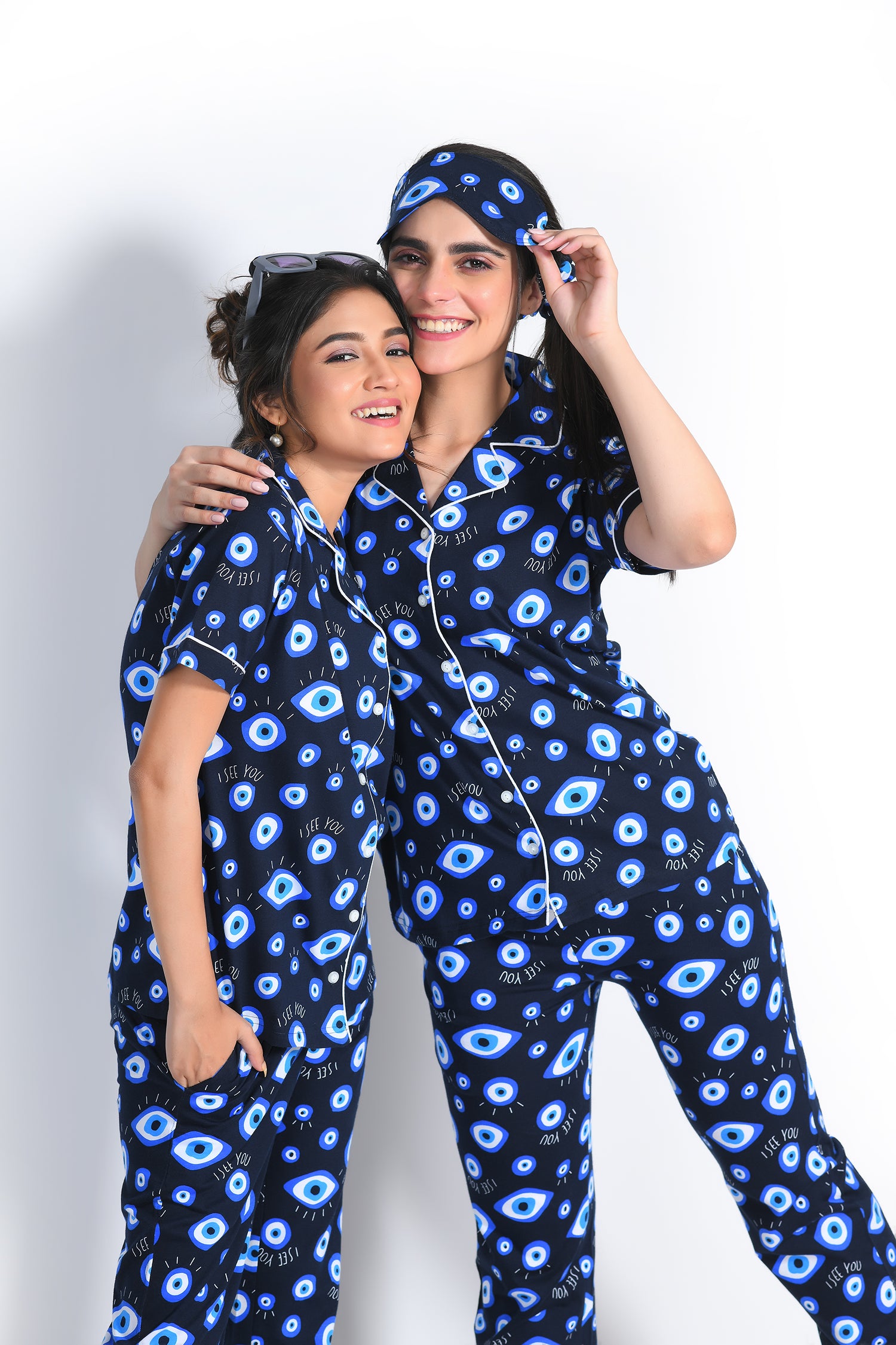 Evil Eye Night Suit for Ladies: A Fashionable Twist to Your Bedtime Wardrobe