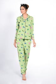 Sea Shells Full Sleeves Pyjama Set