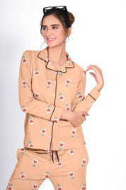 Love Bulb Full Sleeves Pyjama Set