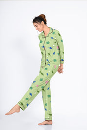 Sea Shells Full Sleeves Pyjama Set