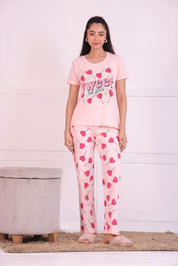 Heart Pop T-shirt Pyjama Set