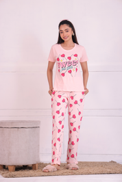 Heart Pop T-shirt Pyjama Set