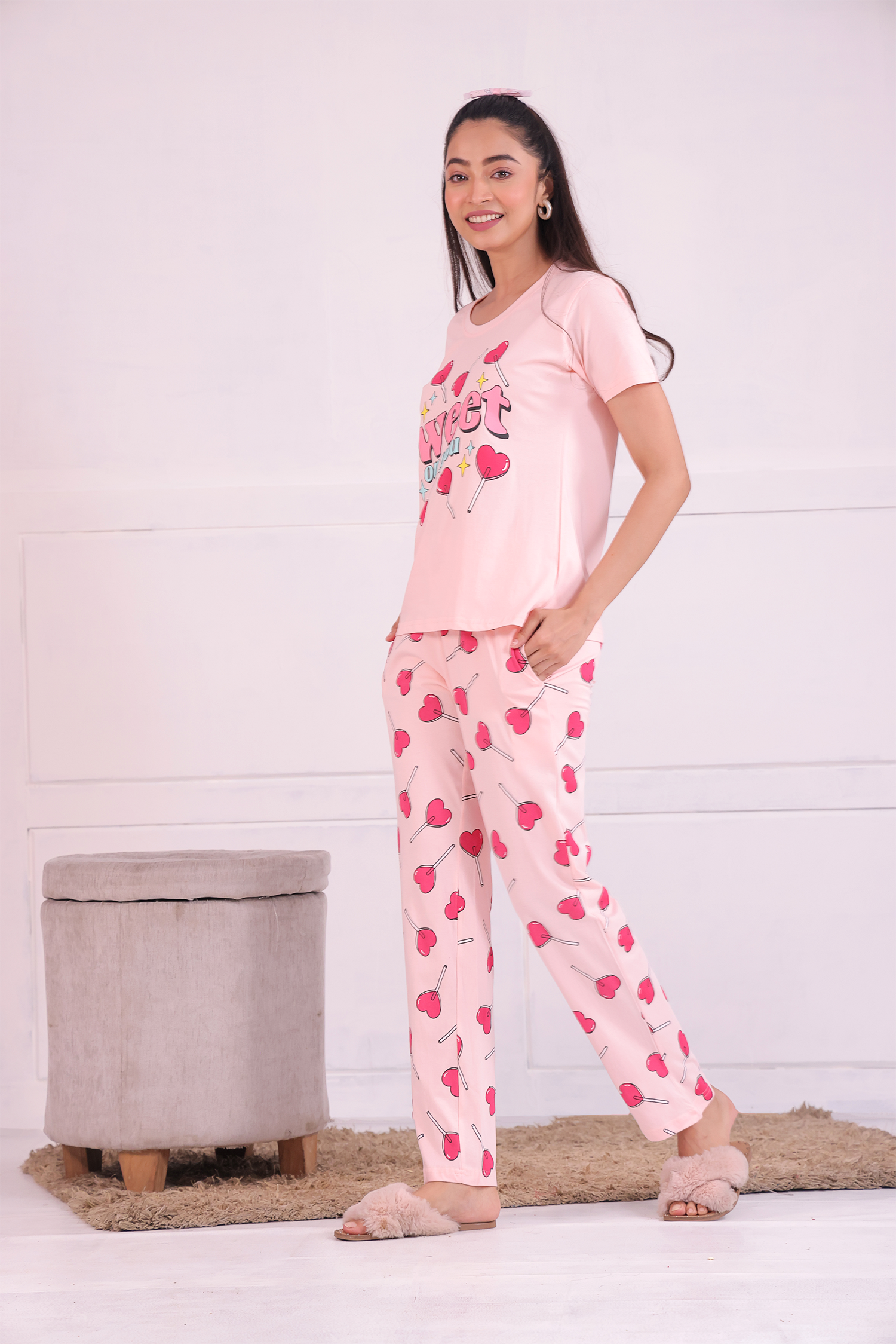 Heart Pop T-shirt Pyjama Set