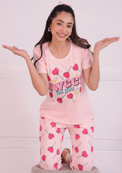 Heart Pop T-shirt Pyjama Set