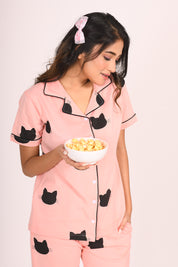 Kitty Print Pyjama Set - NapStory