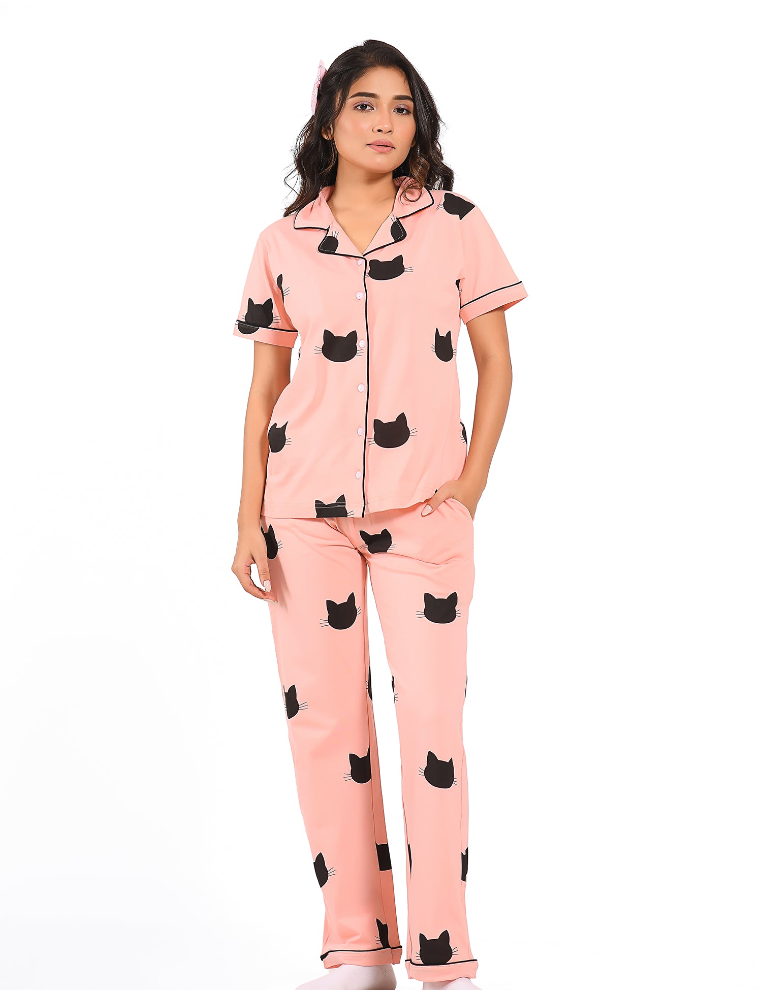 Kitty Print Pyjama Set - NapStory