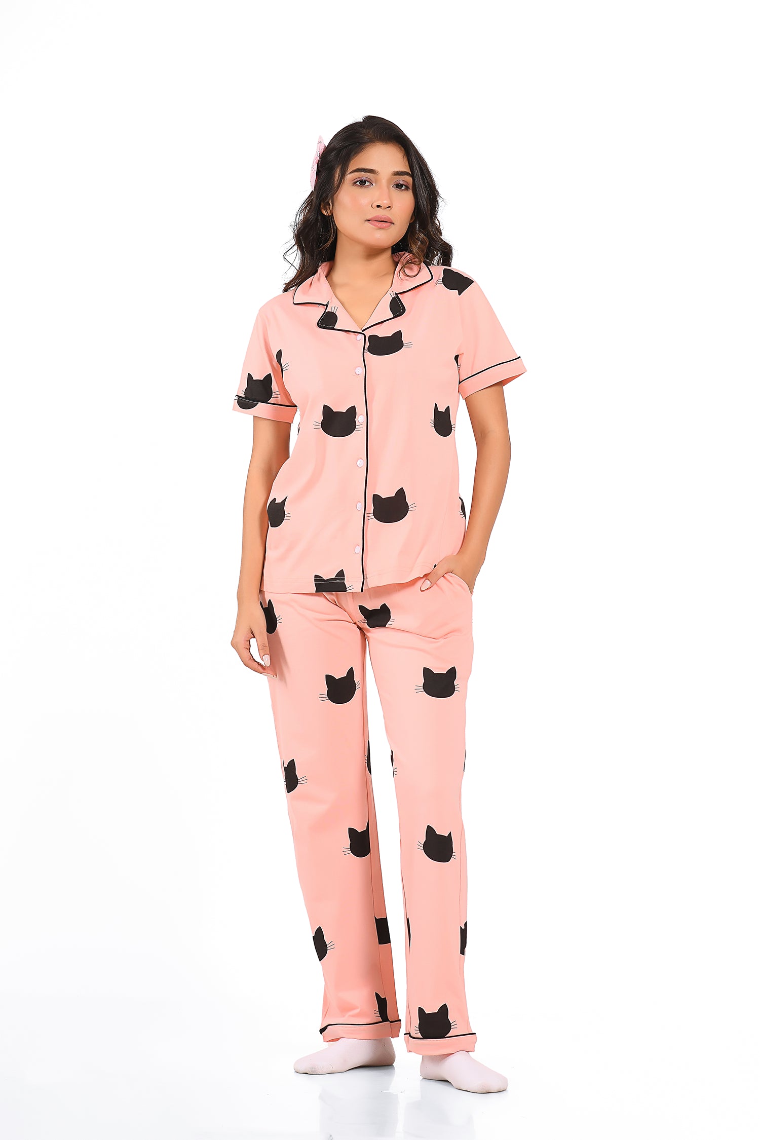 Kitty Print Pyjama Set - NapStory