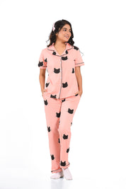 Kitty Print Pyjama Set - NapStory