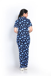 Back View of Napstory Evil Eye Print Pyjama Set - Stylish Nightwear