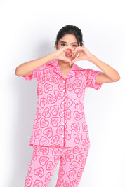 Love Print Pyjama Set - NapStory