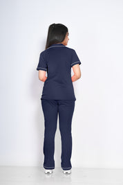 Navy Blue Solid Pyjama Set