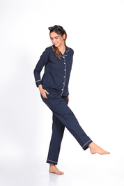 Navy Full Sleeve Nightsuit Set - NapStory