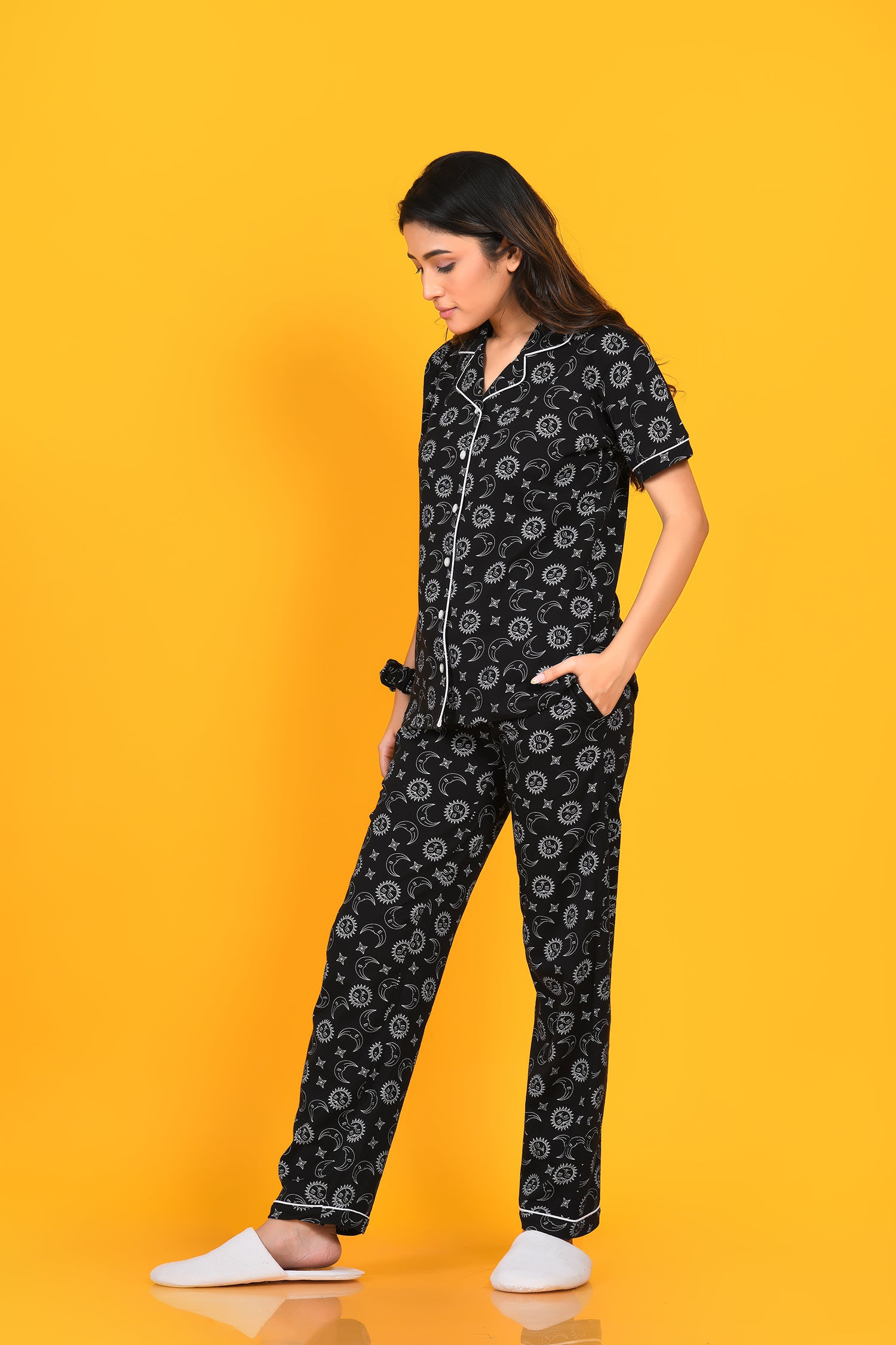 Star Moon Print Pyjama Set - NapStory