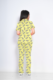 Back View of a Girl Showing a Zebra Print Nightwear Pyjama Set by Napstory